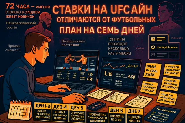 Ставки на UFC онлайн - план на первую неделю